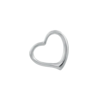 Silver Floating Heart Rhodium Pendant