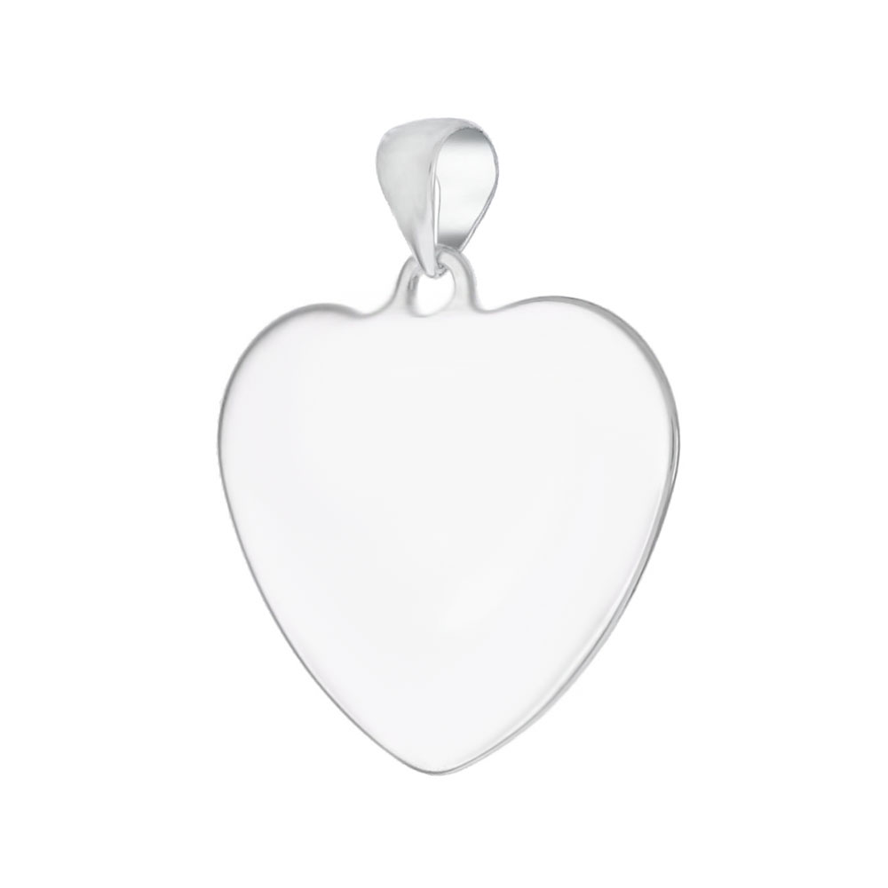 Wholesale Sterling Silver Engravable Heart Pendant