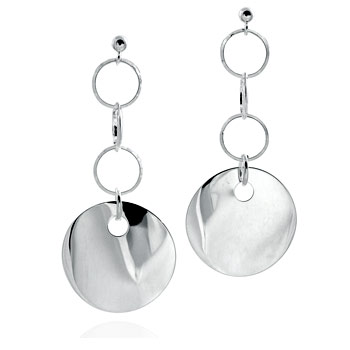 925 Sterling Silver High Polish Dangle Earring