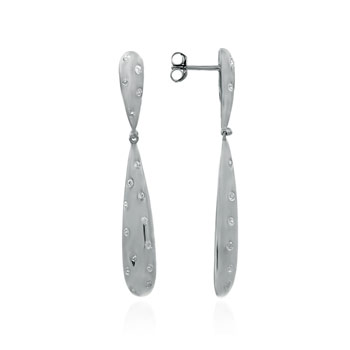 Sterling Silver White Topaz Earrings