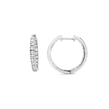  Sterling Silver Cubic Zirconia In & Out Round CZ Earrings