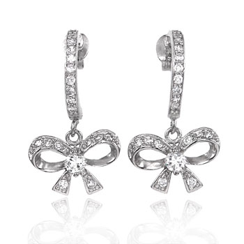 Sterling Silver Cubic Zirconia CZ  Earrings