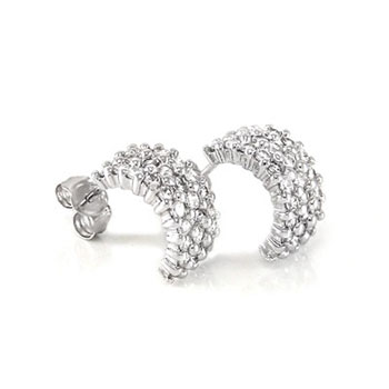 Sterling Silver Cubic Zirconia CZ  Earrings