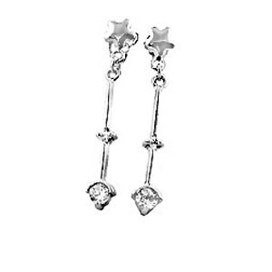 Sterling SilverCubic Zirconia CZ Dangle Earrings