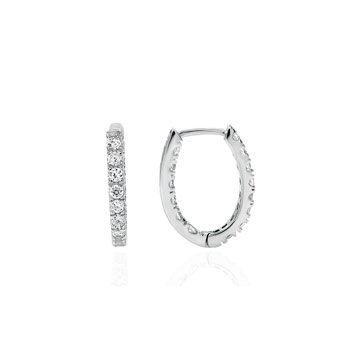  Sterling Silver Cubic Zirconia In & Out Round CZ Earrings