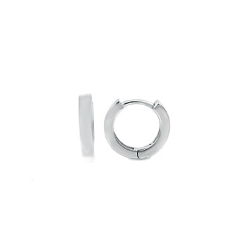 925 Sterling Silver Plain Huggie Earrings
