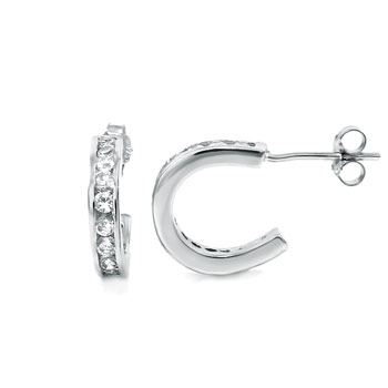 Sterling Silver CZ Earrings
